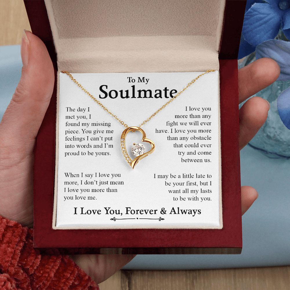 To My Soulmate | I Love You Forever & Always - Forever Love Necklace